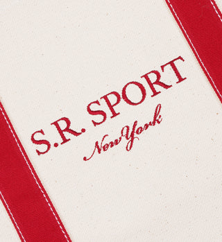 SR Sport Two Tone Tote - Natural/Ruby