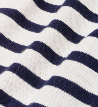 Vendome Embroidered Breton Longsleeve - White/Navy