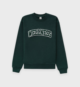 Wellness Ivy Bouclé Crewneck - Forest