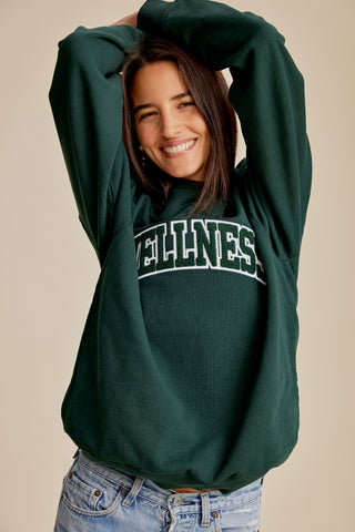 Wellness Ivy Bouclé Crewneck - Forest