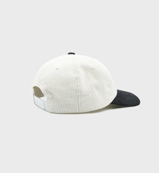 Casquette en velours côtelé Wellness Club - Blanc/Noir