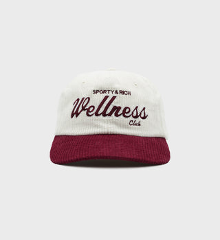 Wellness Club Corduroy Hat - Merlot