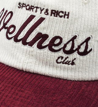 Wellness Club Corduroy Hat - Merlot