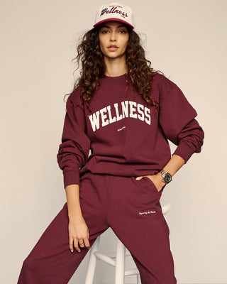 Wellness Ivy Crewneck - Merlot