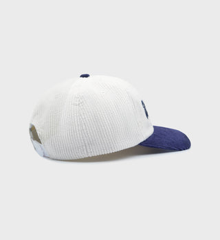 Wellness Club Corduroy Hat - White/Navy