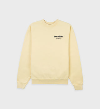 Wellness Club LA Crewneck - Banana Cream