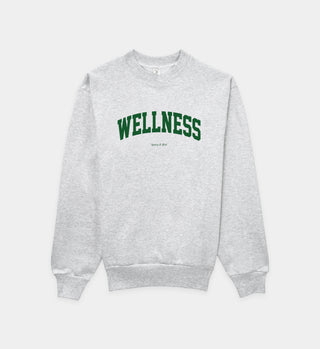 Wellness Ivy Crewneck - Heather Grey/Forest