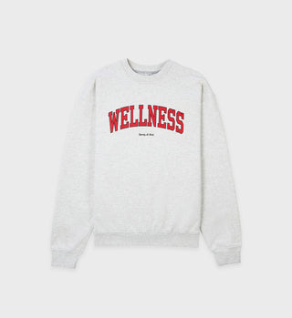 Wellness Ivy Crewneck - Heather Gray/Red