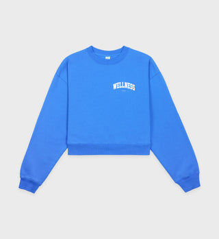 Wellness Ivy Cropped Crewneck - Ocean