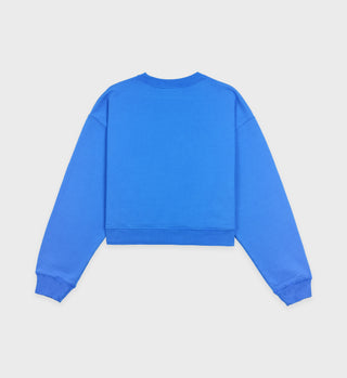 Wellness Ivy Cropped Crewneck - Ocean