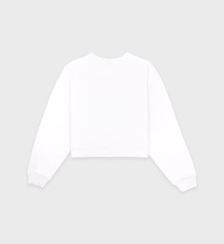 Wellness Ivy Cropped Crewneck - White