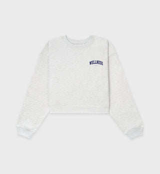 Wellness Ivy Cropped Crewneck - Heather Gray