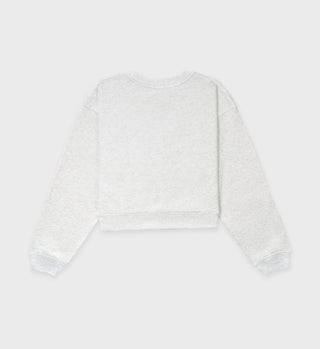 Wellness Ivy Cropped Crewneck - Heather Gray