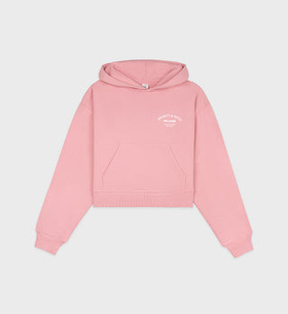 Wellness Studio Cropped Hoodie - Rose