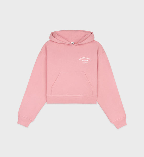 Wellness Studio Cropped Hoodie - Rose