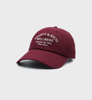 Wellness Studio Hat - Merlot/White