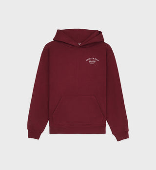 Wellness Studio Hoodie - Merlot/White