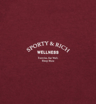 Wellness Studio Hoodie - Merlot/White