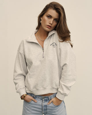 Wellness Studio Quarter Zip - Heather Gray