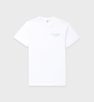 Wimbledon T-Shirt - White/Kelly Green