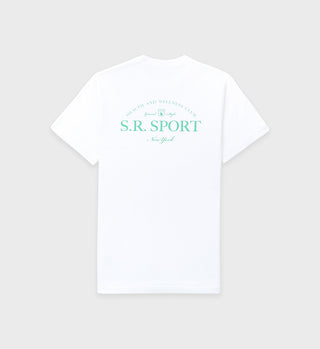 Wimbledon T-Shirt - White/Kelly Green