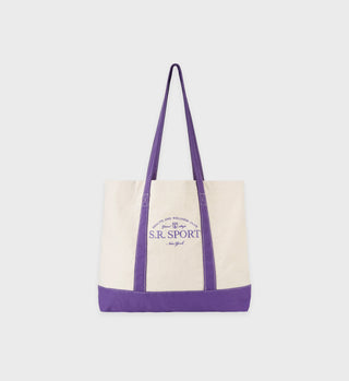 Wimbledon Two-Tone Tote - Natural/Purple