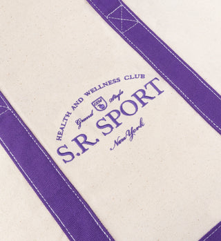 Wimbledon Two-Tone Tote - Natural/Purple