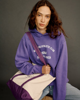 Wimbledon Two-Tone Tote - Natural/Purple