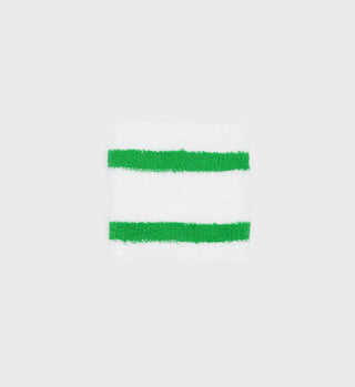 Terry Cloth Wristband - White/Kelly