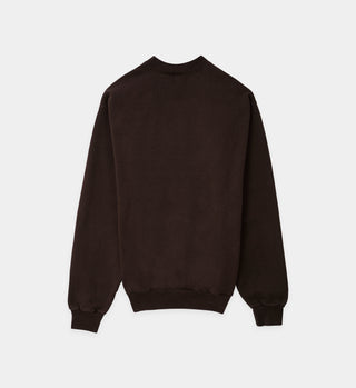 Serif Logo Crewneck - Chocolate