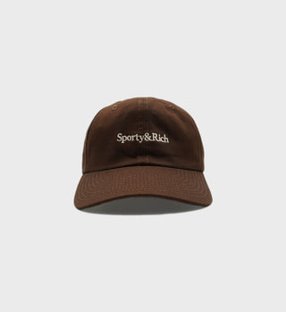 Serif Logo Hat - Chocolate