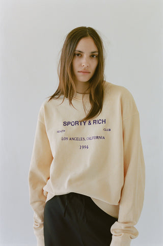 L.A. Health Club Crewneck - Cream