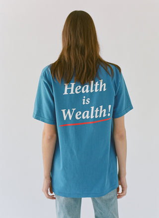 Health is Wealth Tee - Lapis
