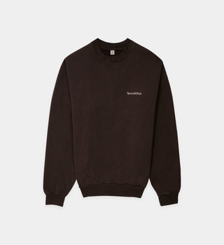Serif Logo Crewneck - Chocolate