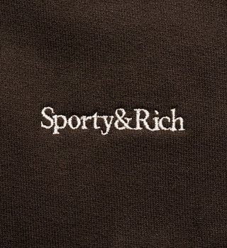 Serif Logo Crewneck - Chocolate