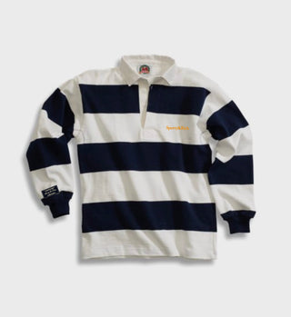 Striped Polo - Navy